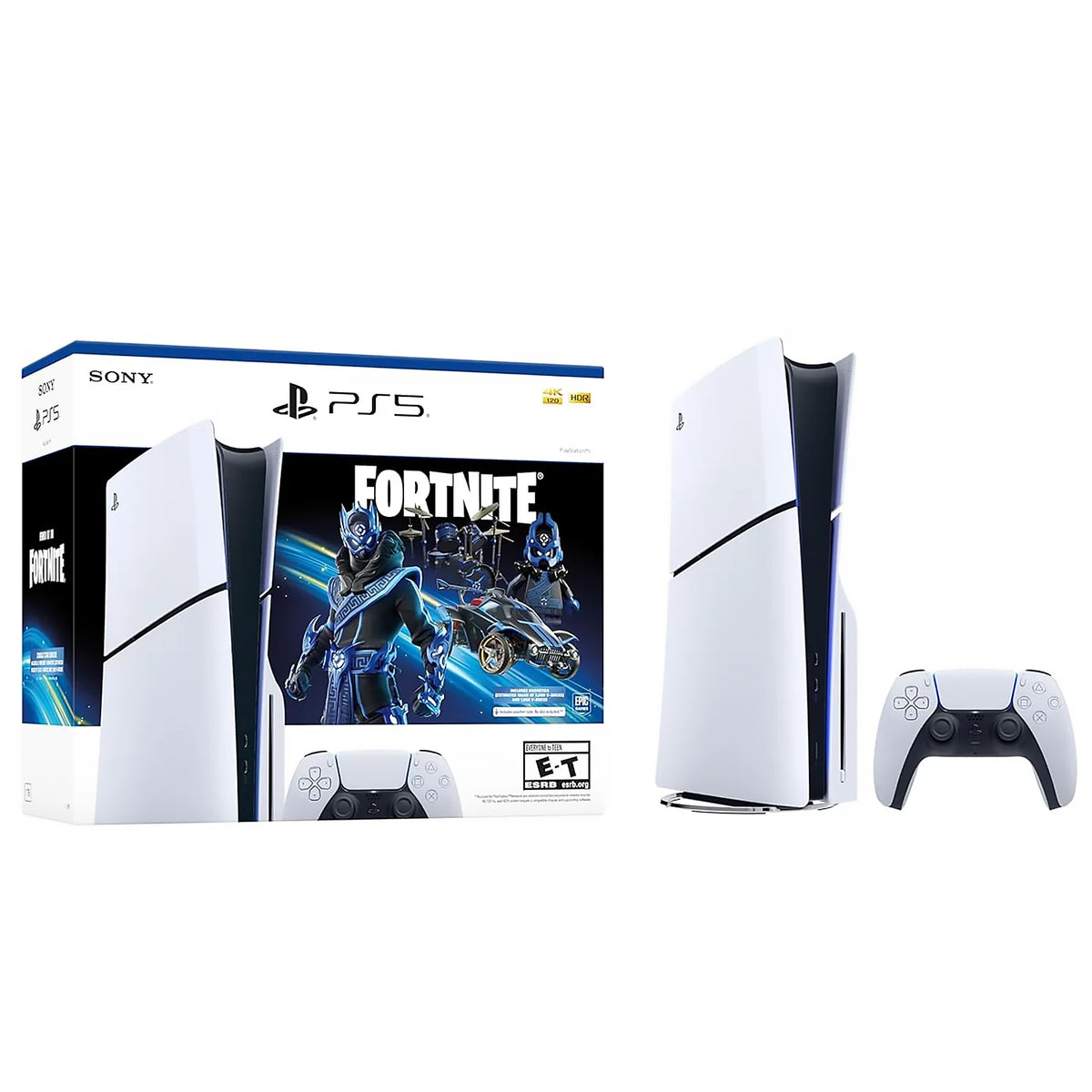 PlayStation 5 Slim Disc Edition _ Fortnite Cobalt Star Bundle