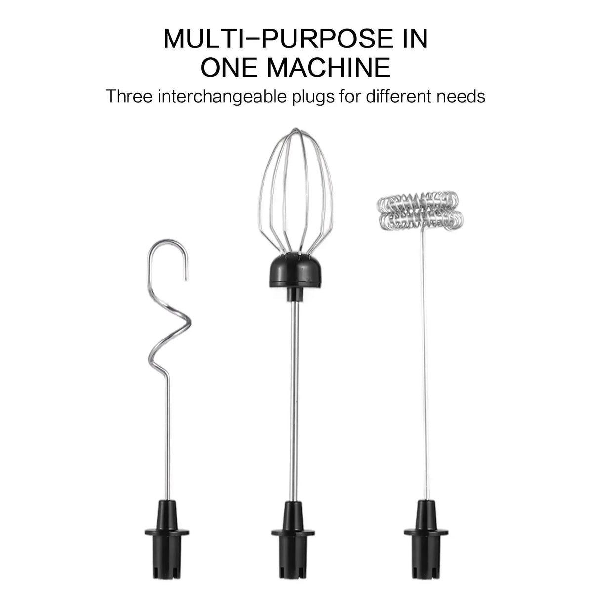 Mini USB Rechargeable Electric Mixer and Milk Frother, Handheld Whisk with 3 Speed Settings and Multiple Attachments for Coffee Cappuccino Latte Matcha Egg White Smoothie Whipping Cream, Portable Kitchen Tool for Mixing, Baki
